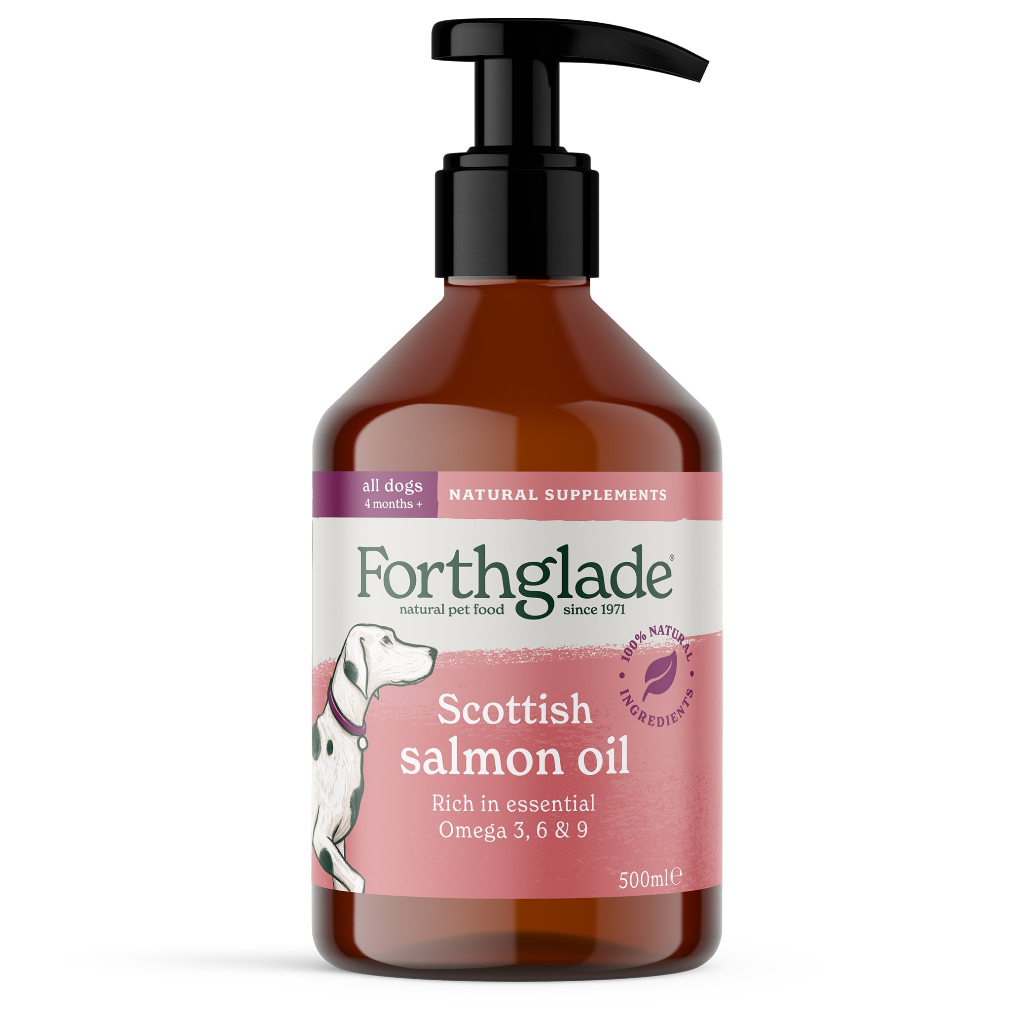 Image of 100% Natural Scottish Salmon Oil (1 x 500ml)