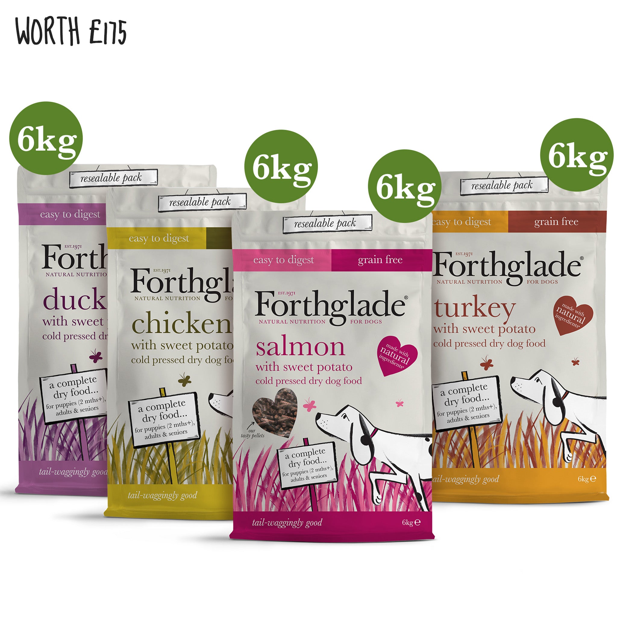 Cold Pressed Dry Food Flavour Variety Bundle (4 x 6kg)