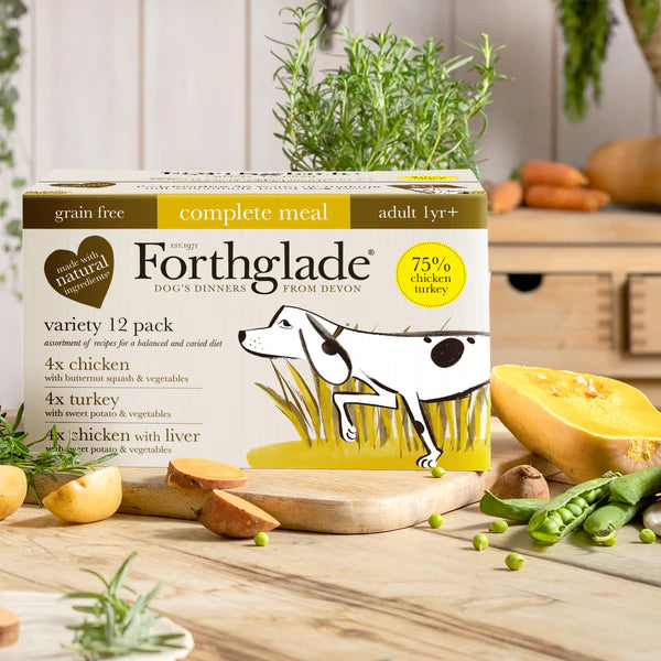 Forthglade Variety pack wet food - turkey, chicken and chicken with liver