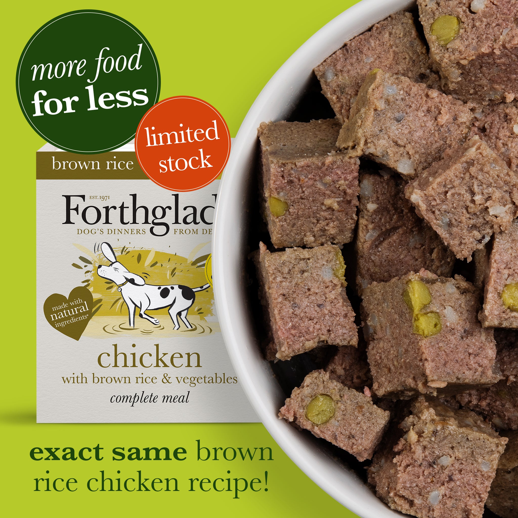 Image of chicken with brown rice & vegetables wet dog food