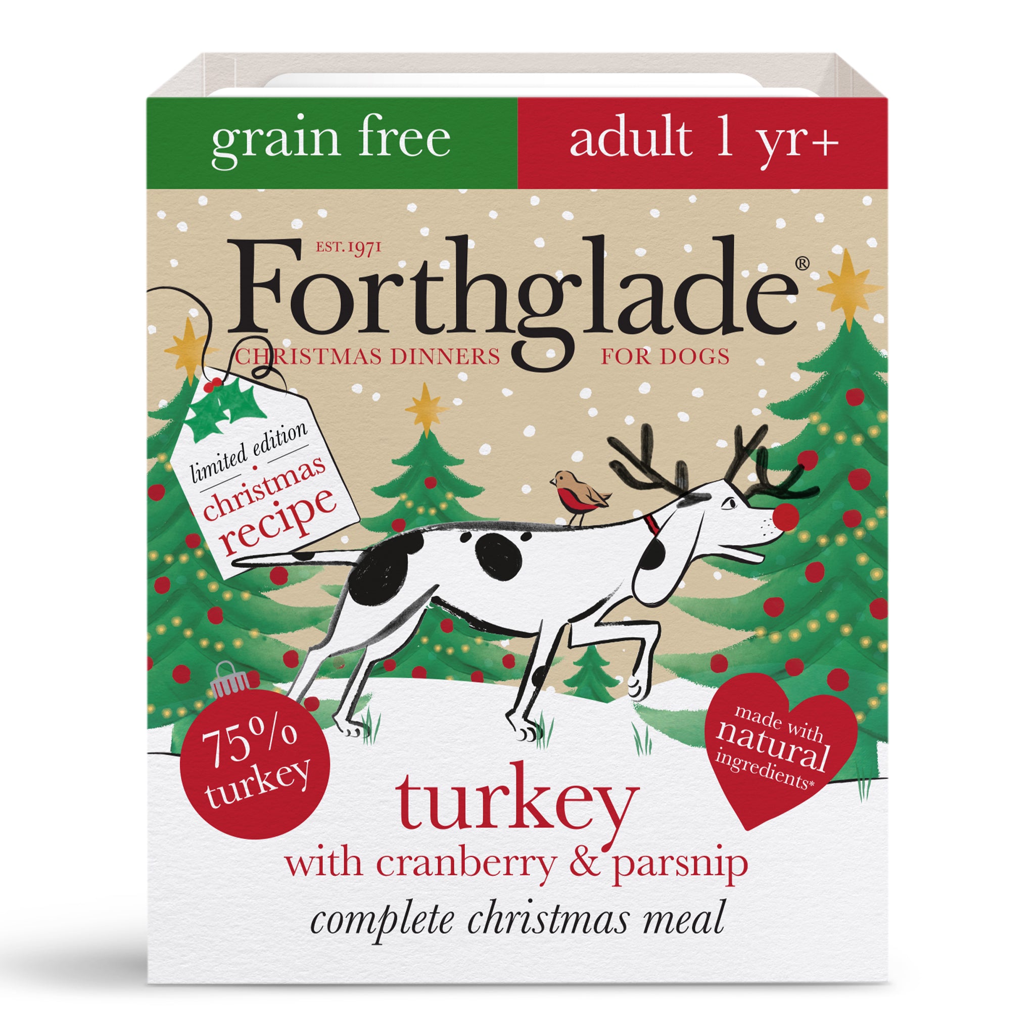Image of Limited Edition Christmas Dinner - Turkey with Cranberry & Parsnip Wet Dog Food