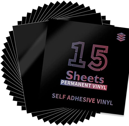Matte Black Permanent Vinyl for Cricut, Lya Vinyl Matte Black 12 x 50ft Permanent Adhesive Vinyl Roll for CRI-Cut, Silhouette Cameo, Vinyl Roll for