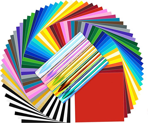 Incraftables Permanent Vinyl Sheets (40pcs). Bulk Permanent Vinyl for Cricut  Machine with Glossy, Matte & Transfer Sheets. Multicolor Self Adhesive Vinyl  Sheets Sticker Paper Bundle for DIY Crafts