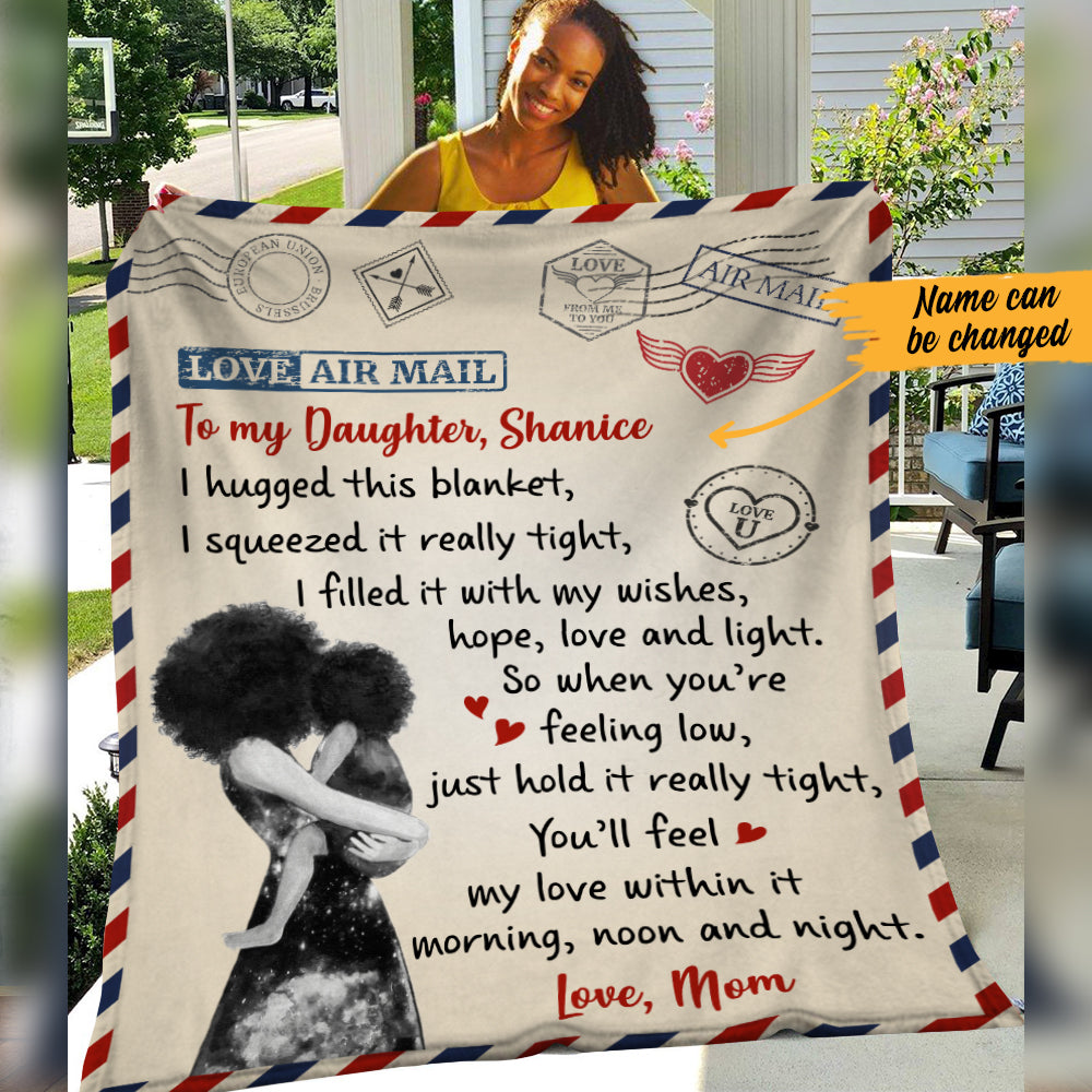 Mother's Day Gift Daughter To Mom Fleece Blanket Love Daughter To