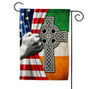 Half Irish Half USA American Flag JR141 24O53 4