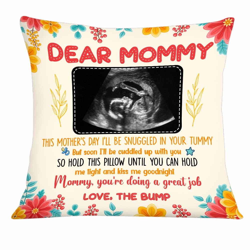 Love at First Sight Sonogram Picture Pillow, Gender Reveal Gift