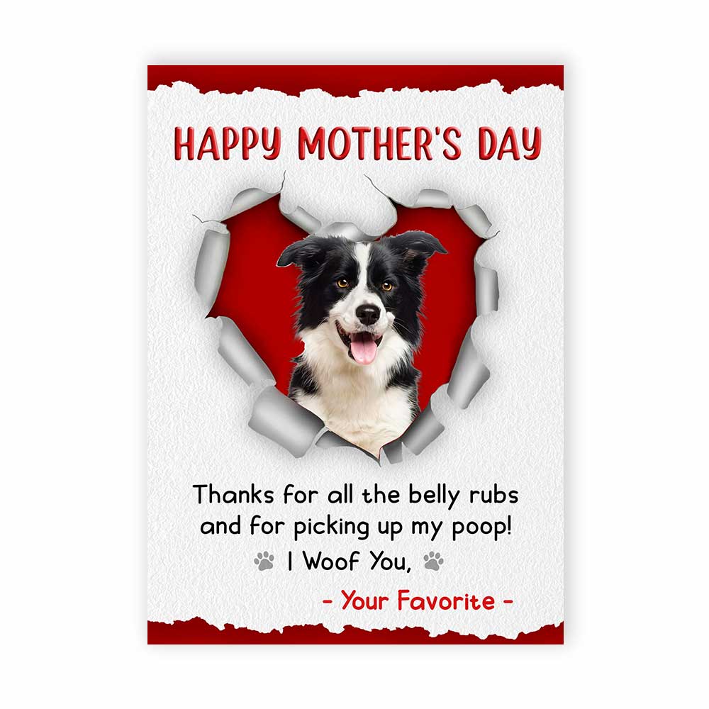 Personalized Dog Mom Gifts Tagged Portrait Card - Famvibe