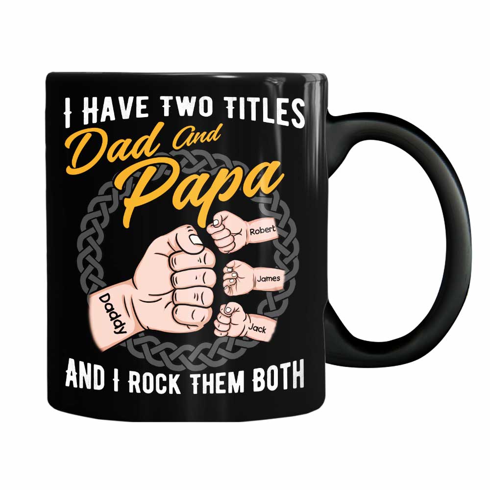 Large Personalized Coffee Mugs for Men - Definition of a Dad or Grandpa