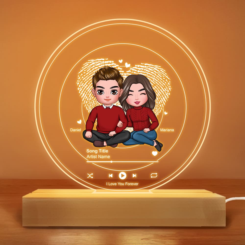 Personalized LED Lamp For Couple - Gifts For Couple - Name Lamp