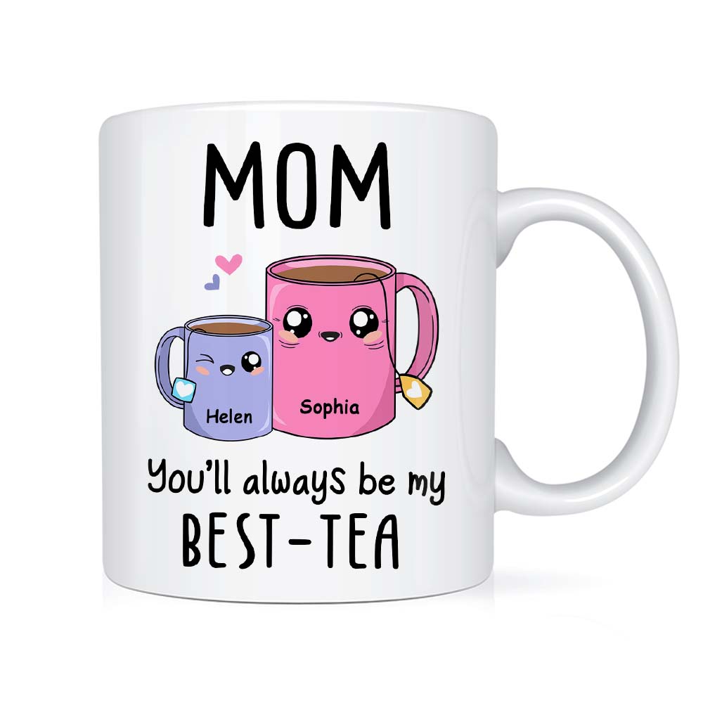 Personalized Best Mom Coffee Mug, Funny Mugs, Gift for Her, Mom Gifts