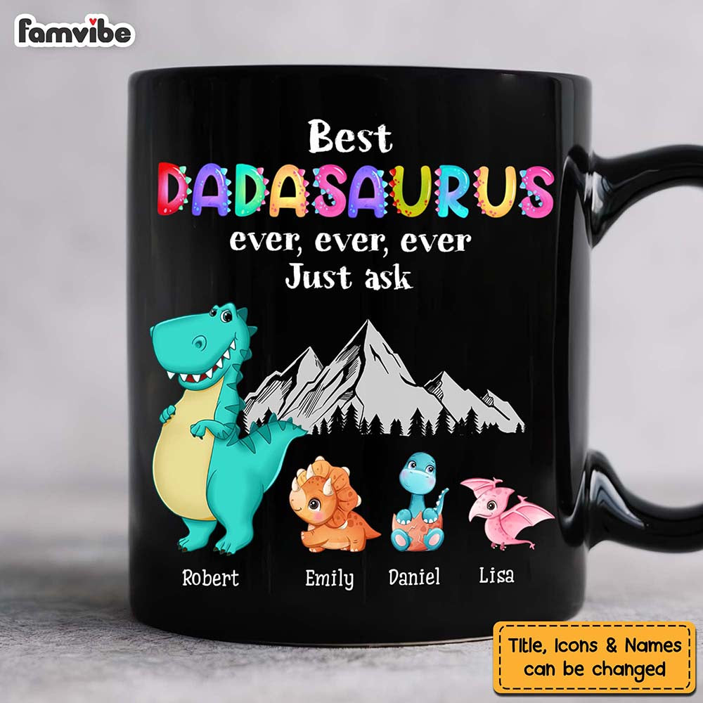 Personalized Gift For Dadasaurus Mug 25343 - Famvibe