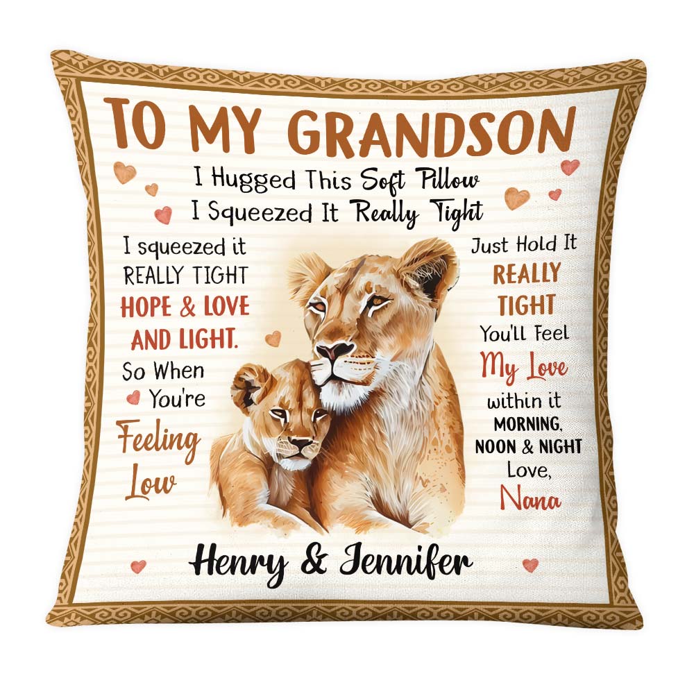 Personalized Gift For Grandson Baby Shark Hug This Pillow 27887 - Famvibe