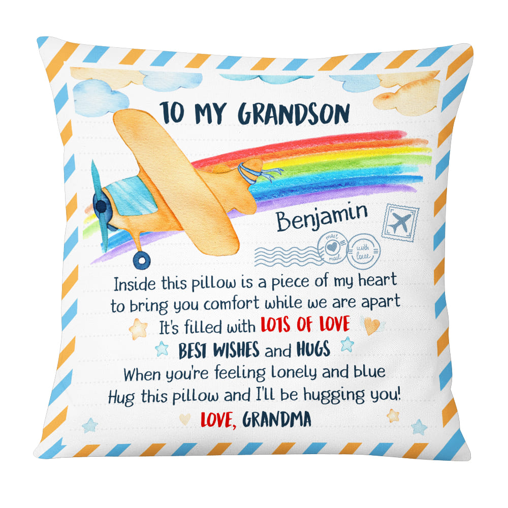 Personalized Gift For Grandson Baby Shark Hug This Pillow 27887