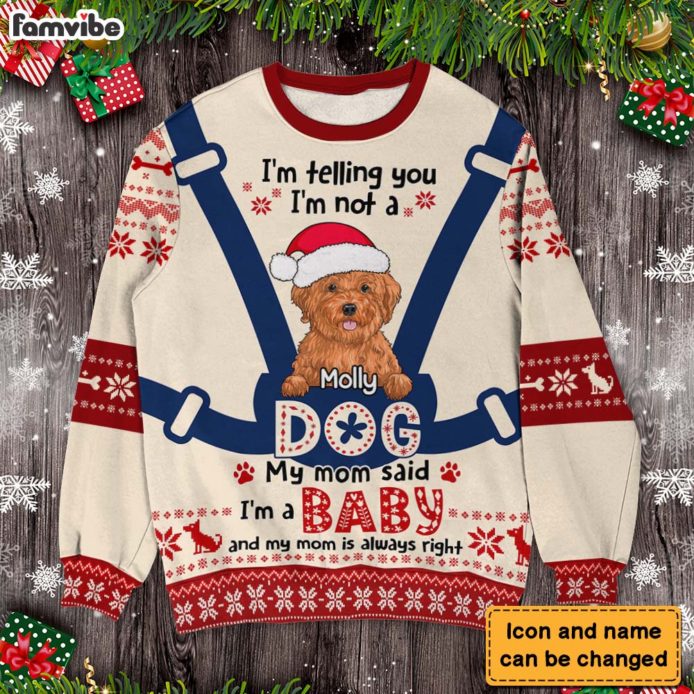 Personalized Christmas Stocking with Your Dog's Funny Photo - Famvibe