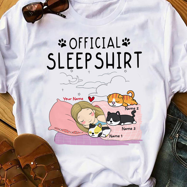 Personalized Cat Sleep Shirt T Shirt Ap52 26o53 Famvibe 7670