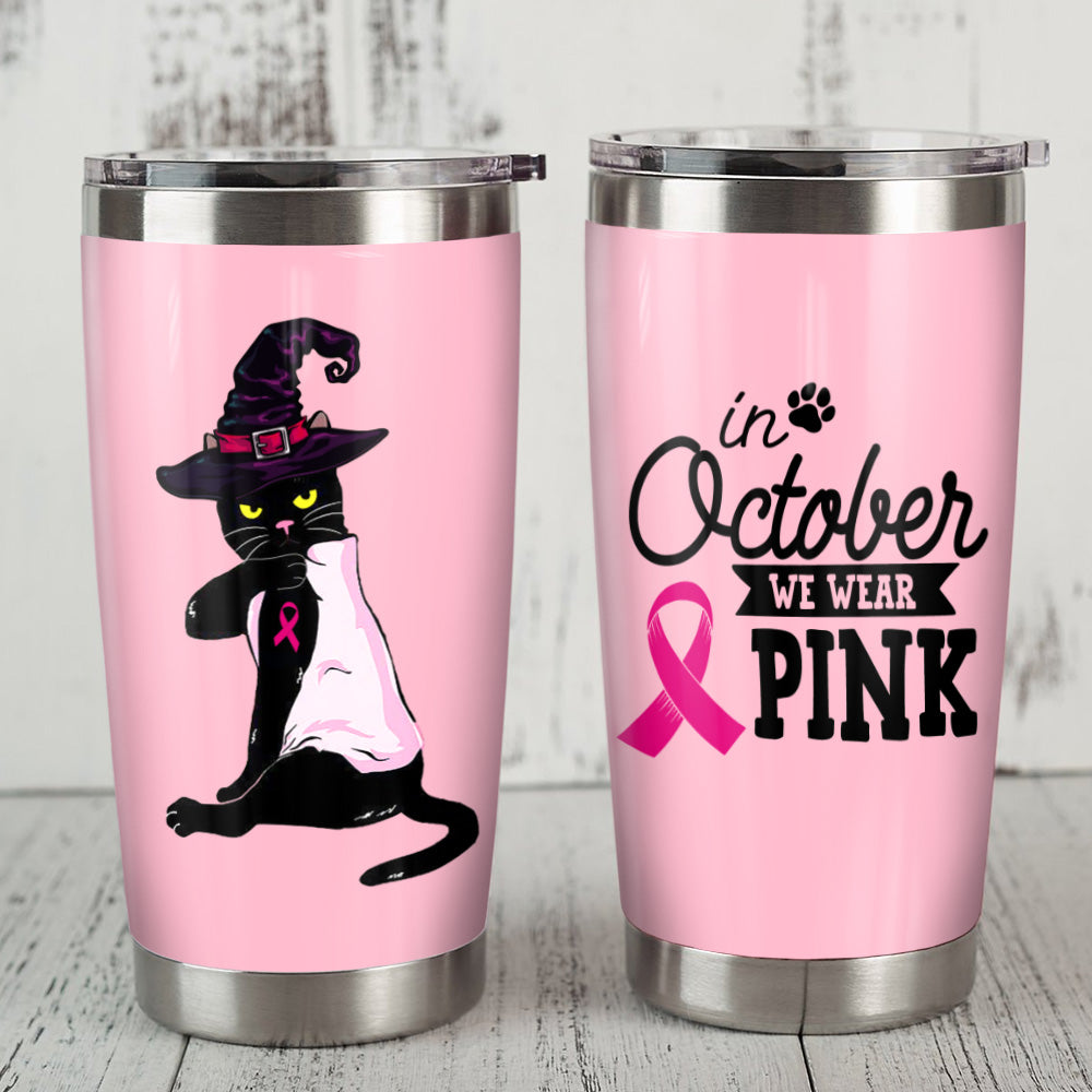 Keep Your Head Up Breast Cancer Awareness Tumbler 