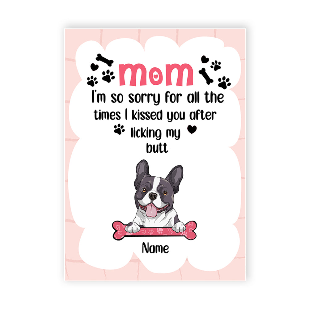 Personalized Dog Mom Gifts Tagged Portrait Card - Famvibe