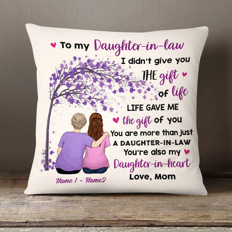 Personalized Mom Daughter In Law Gift Pillow FB261 81O58