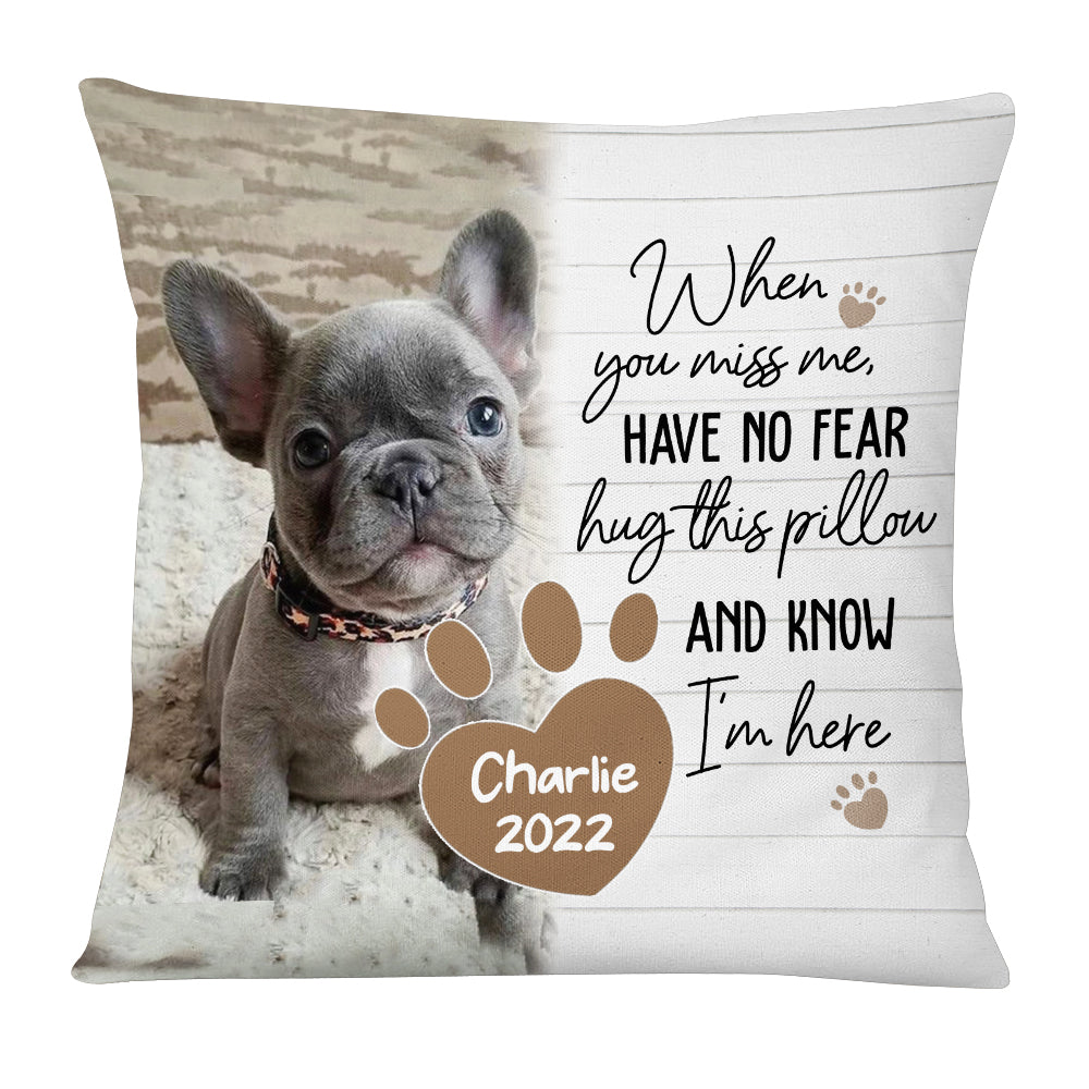 Pet Memorial Personalized 18-inch Velvet Photo Pillow