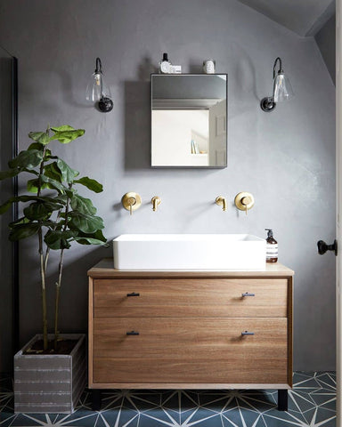 Plants in bathroom basin styling ideas