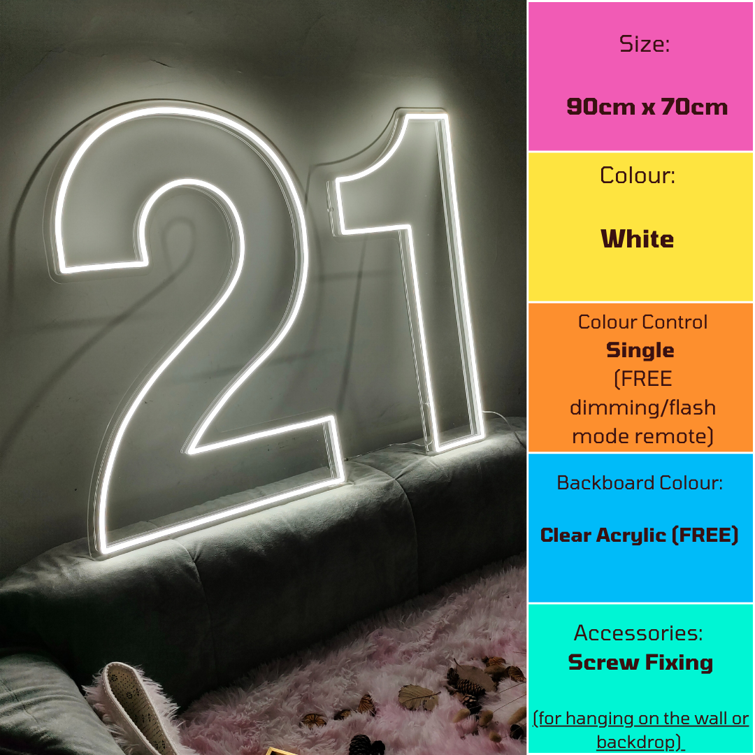 21 neon sign's product specifications