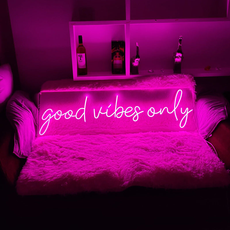 good vibes only neon
