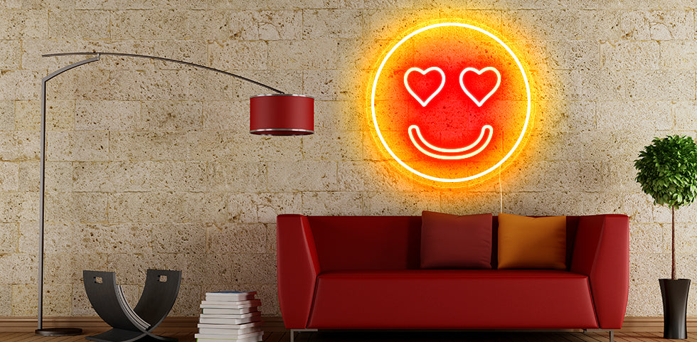 smiley cute neon lamps