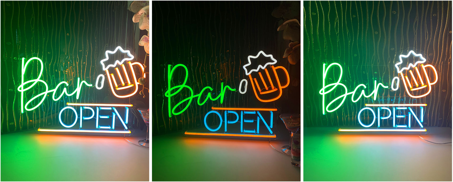 bar open led neon sign