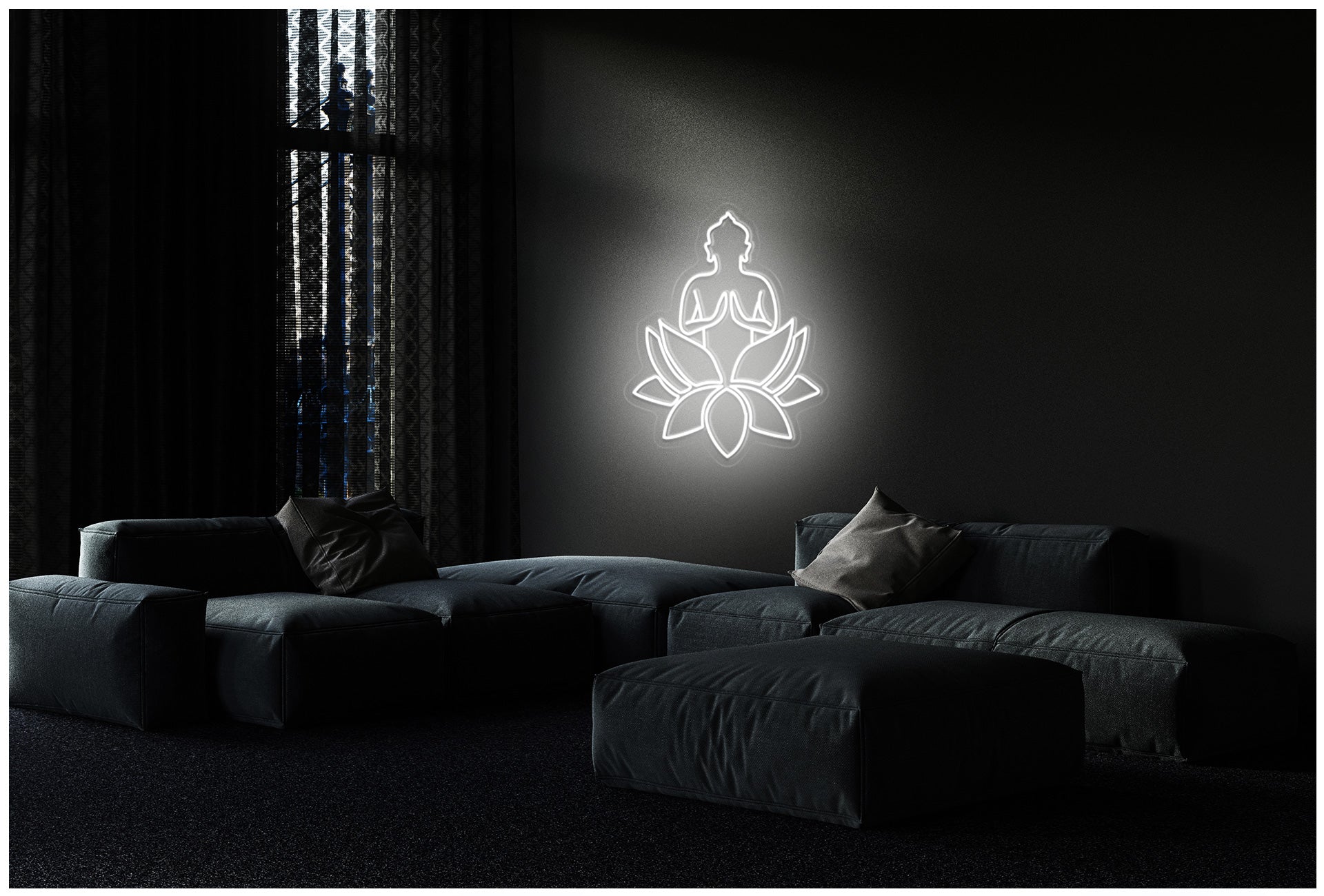 Lotus Flower Buddha Neon