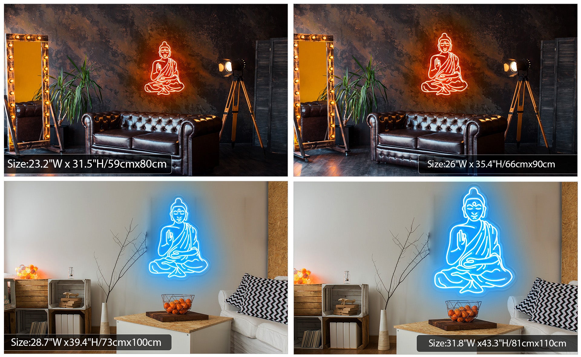 Personalized Neon Buddha Sign