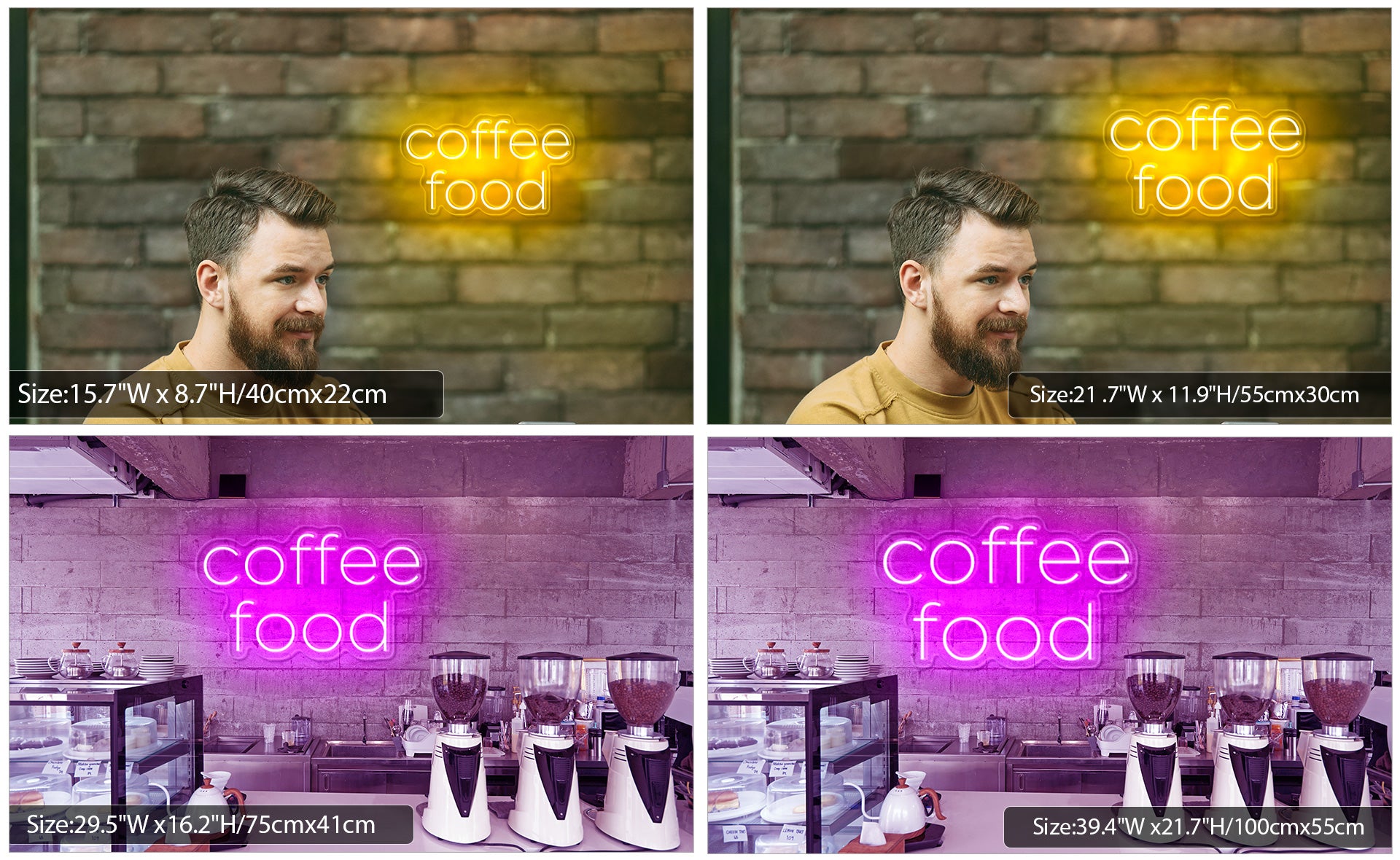 coffee food neon light