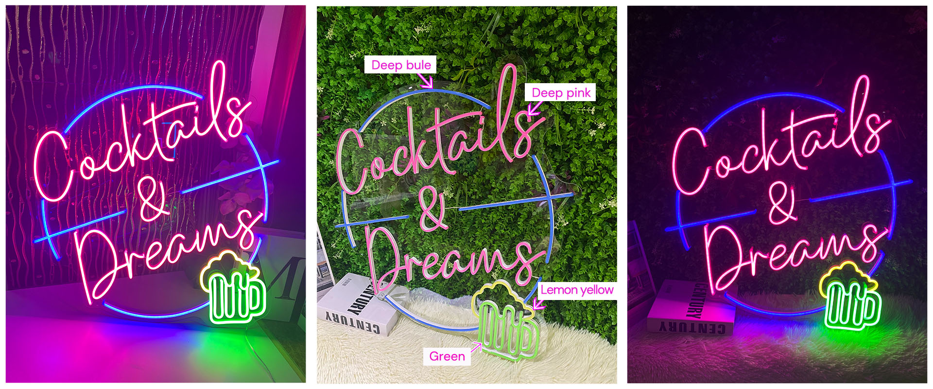 Cocktails & Dreams neon art