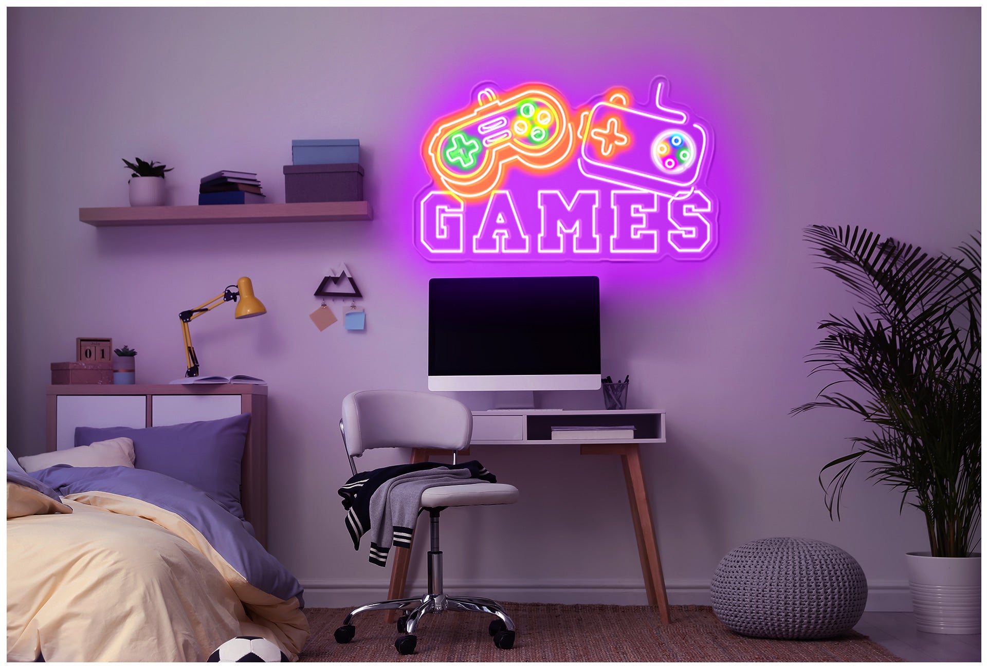 Funny neon lights for games