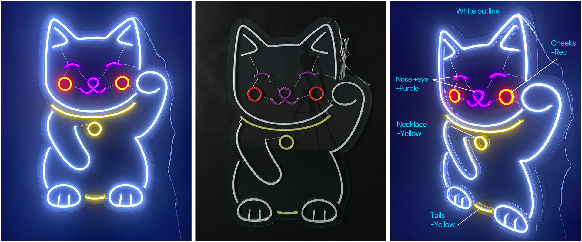 fortune cat neon sign-NeonParty