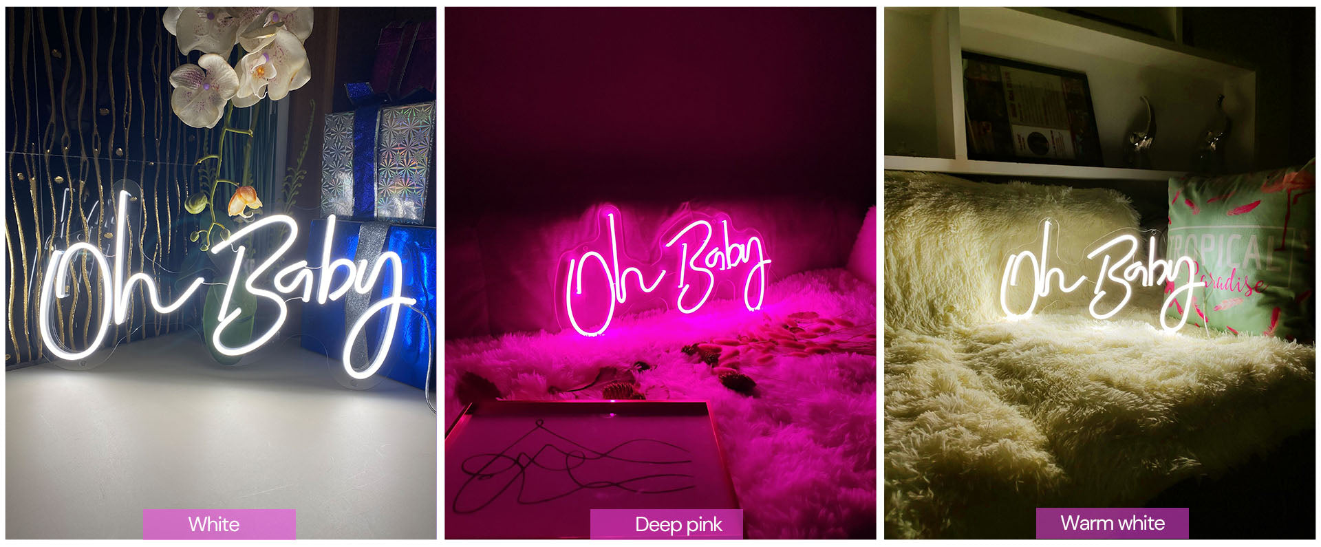oh baby led neon light sign