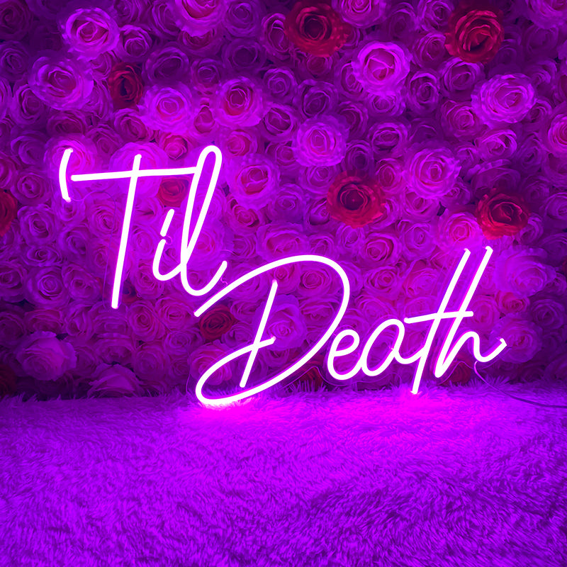 til death neon sign