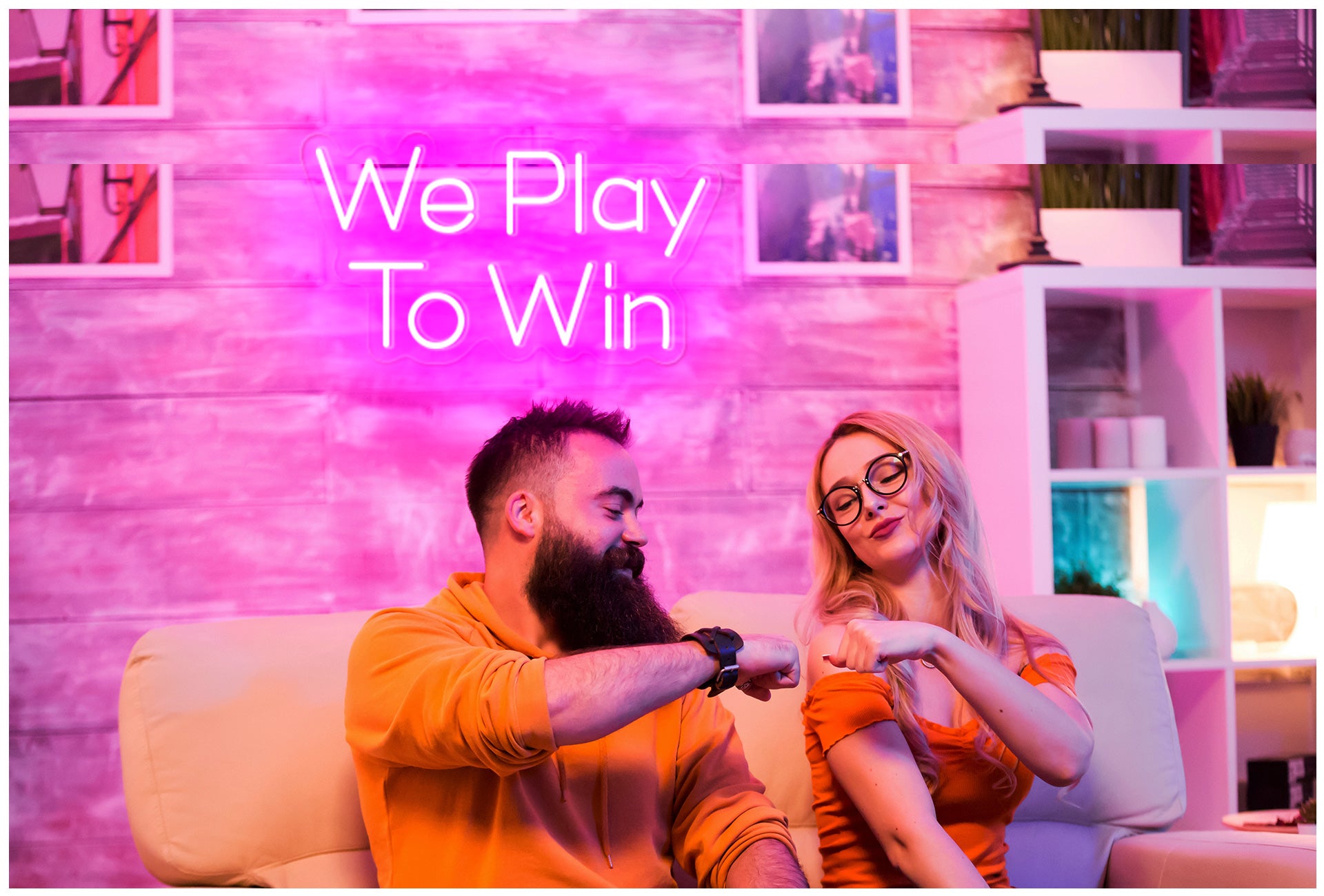 'We Play To Win' Neon Sign