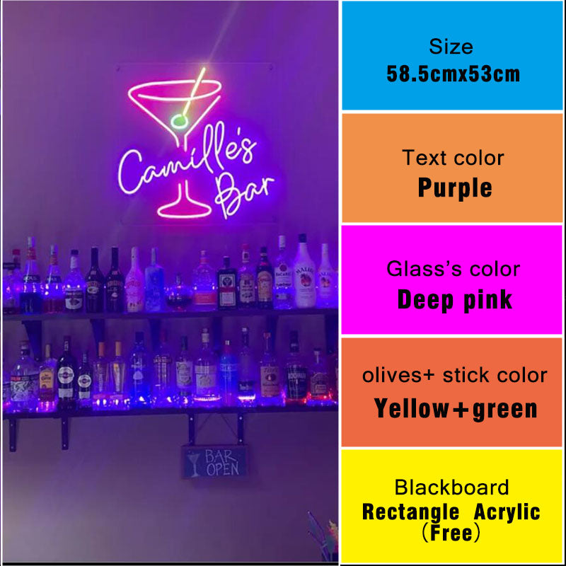 cocktails led neon light