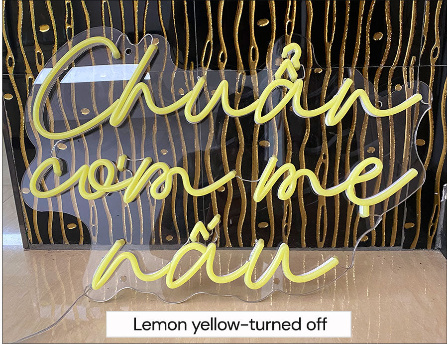 Lemon yellow neon sign