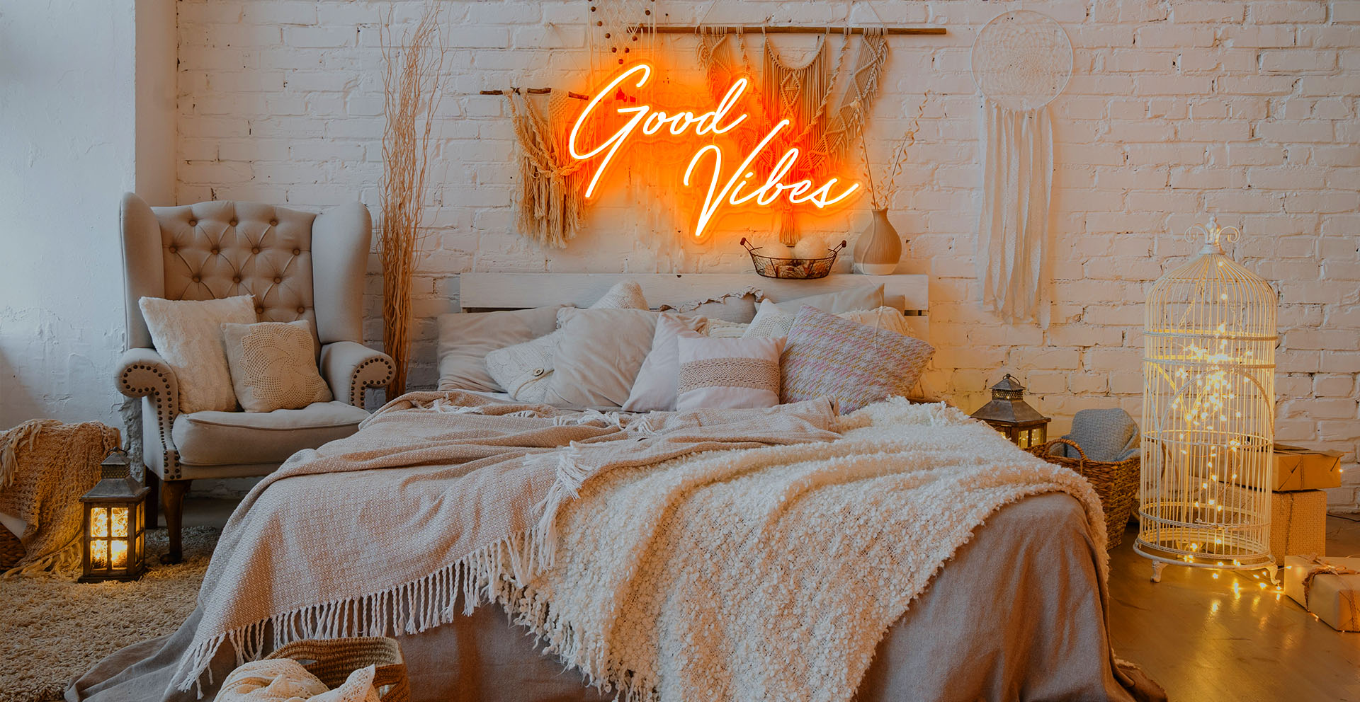 good vibes neon sign