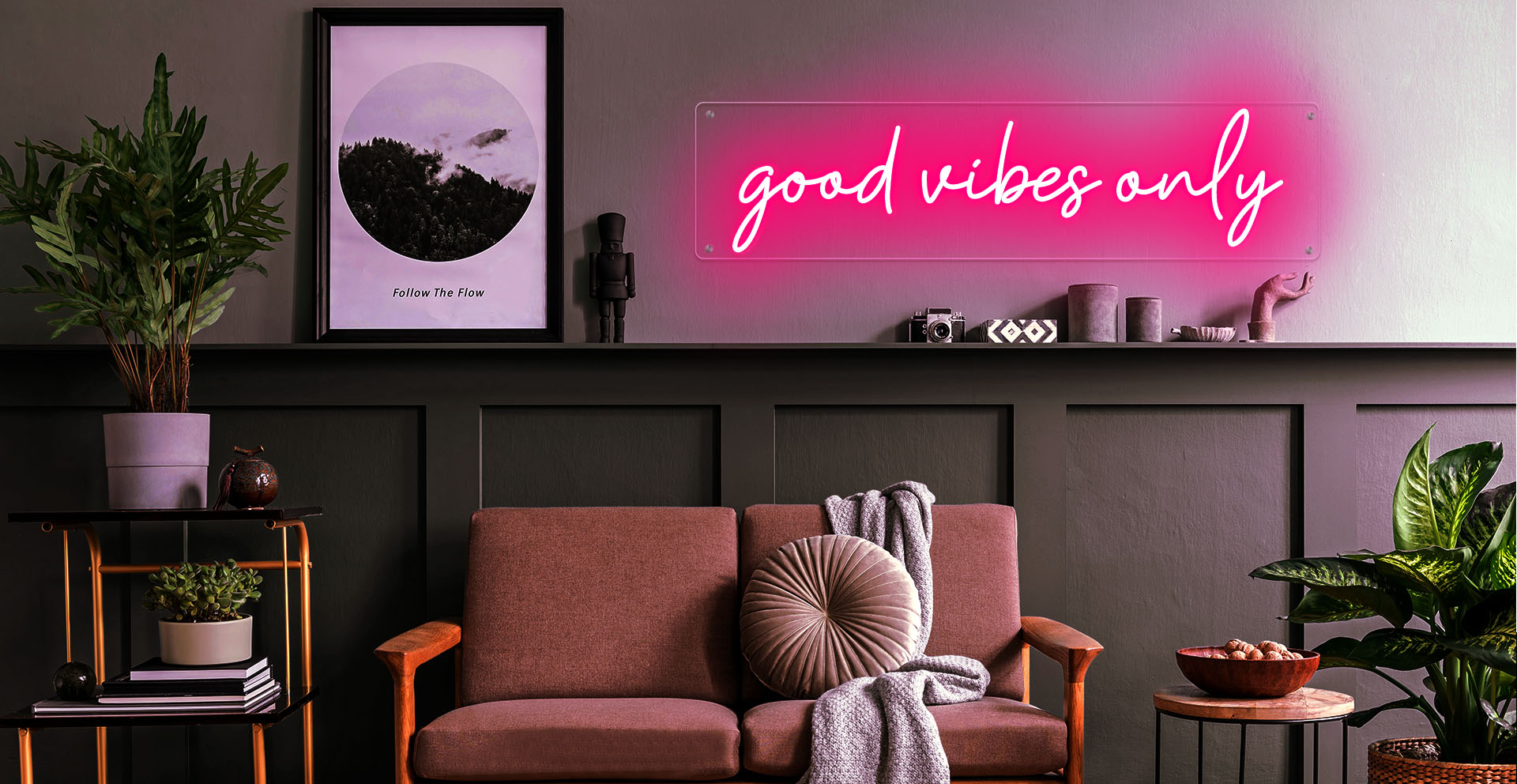 good vibes only neon sign