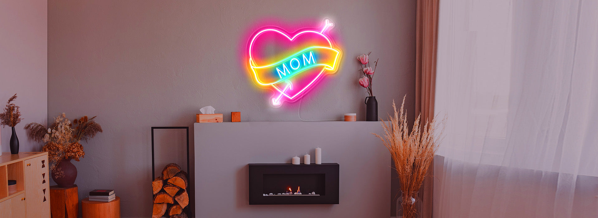 heart&mum neon light sign