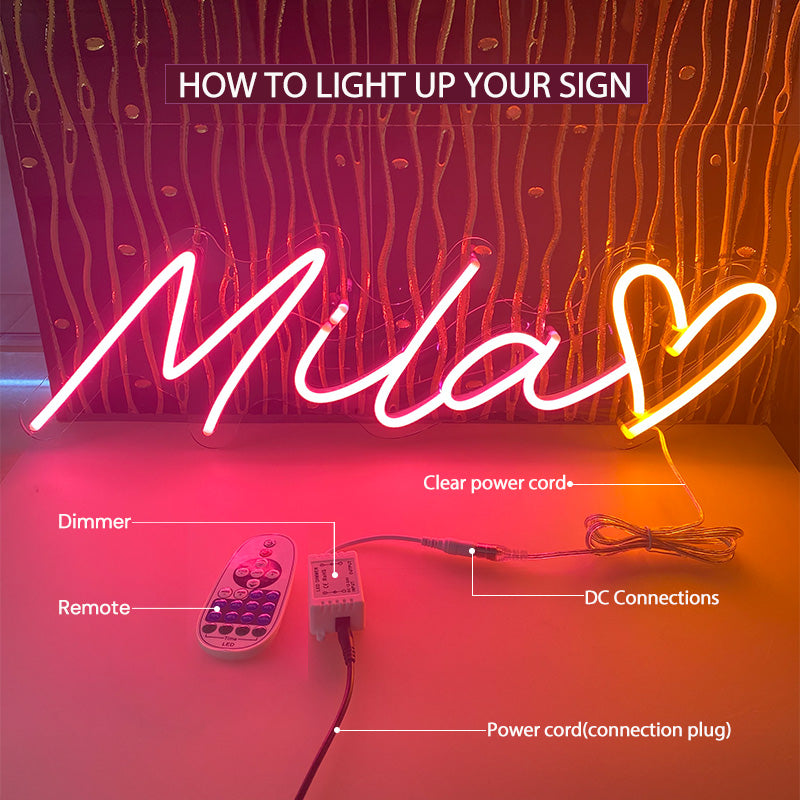 how to light up your neon sign