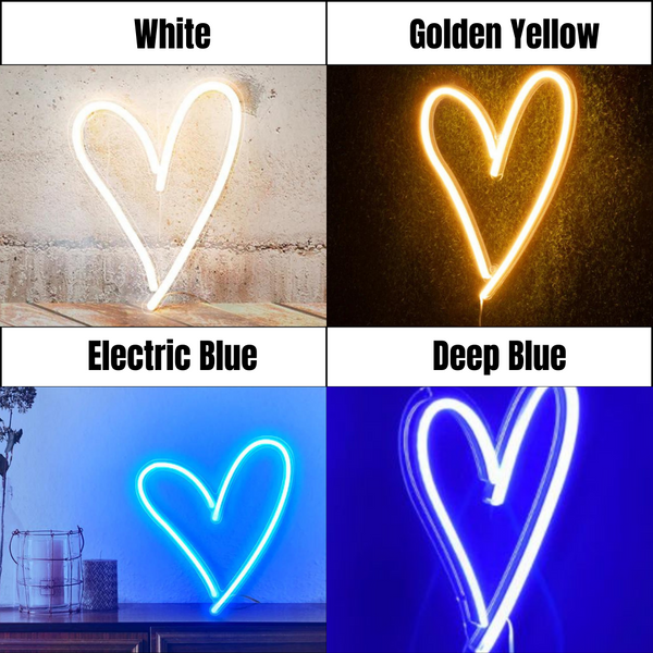 4 colours of little heart light