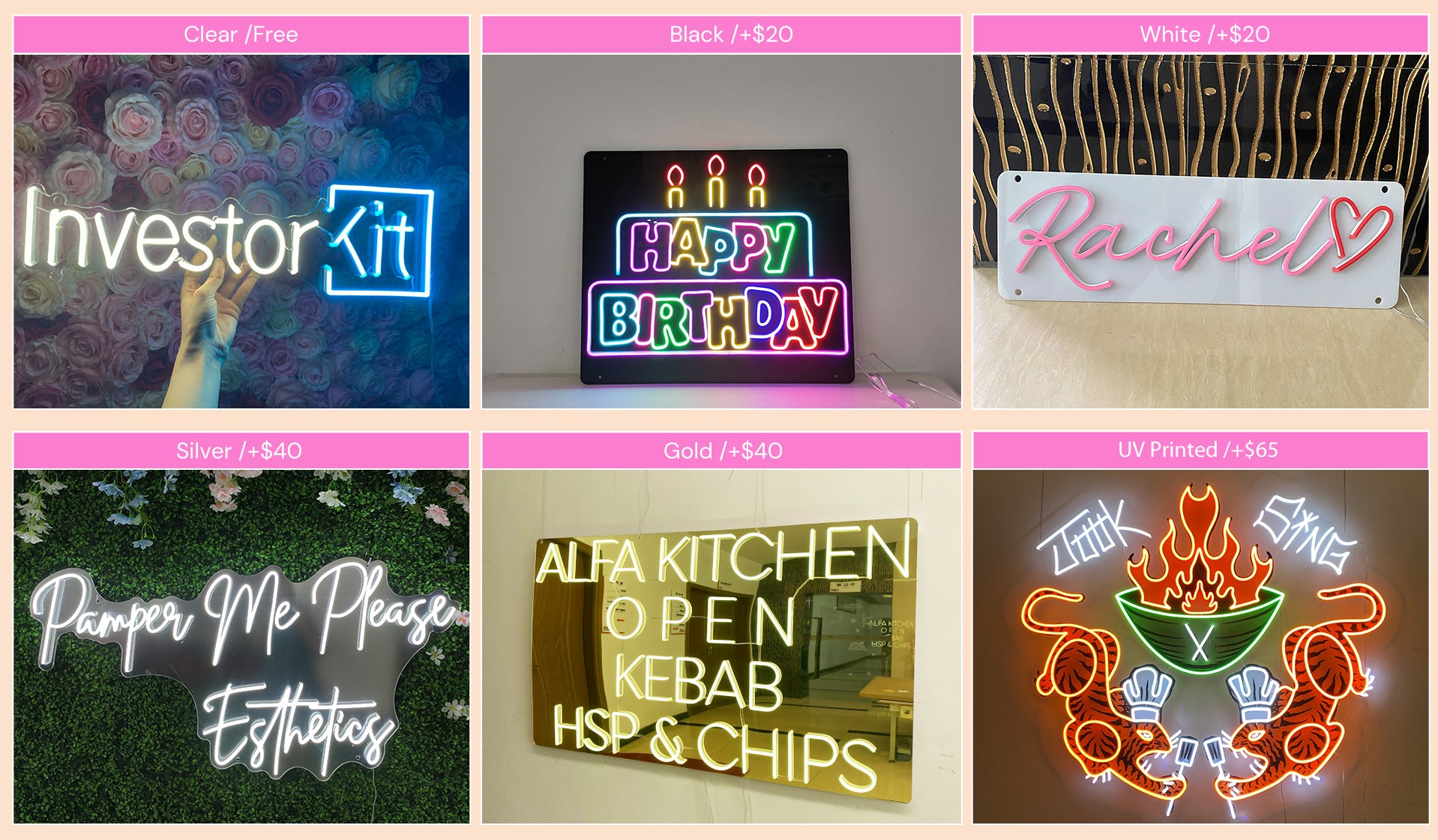 neon light sign colour