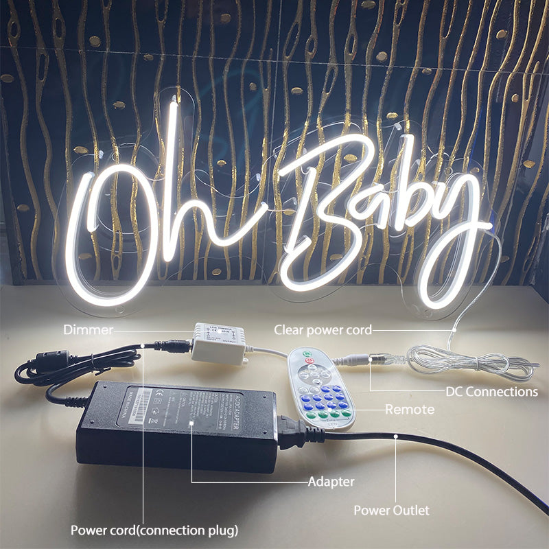 oh baby led neon letter