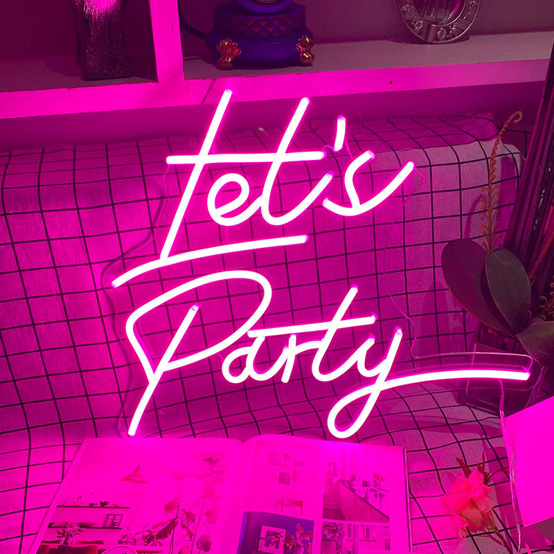 Let's Party Neon Sign | Neon Party | Custom LED Neon Signs – Custom ...