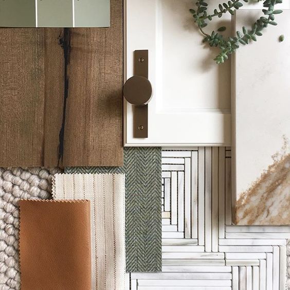 flat lay tile selections