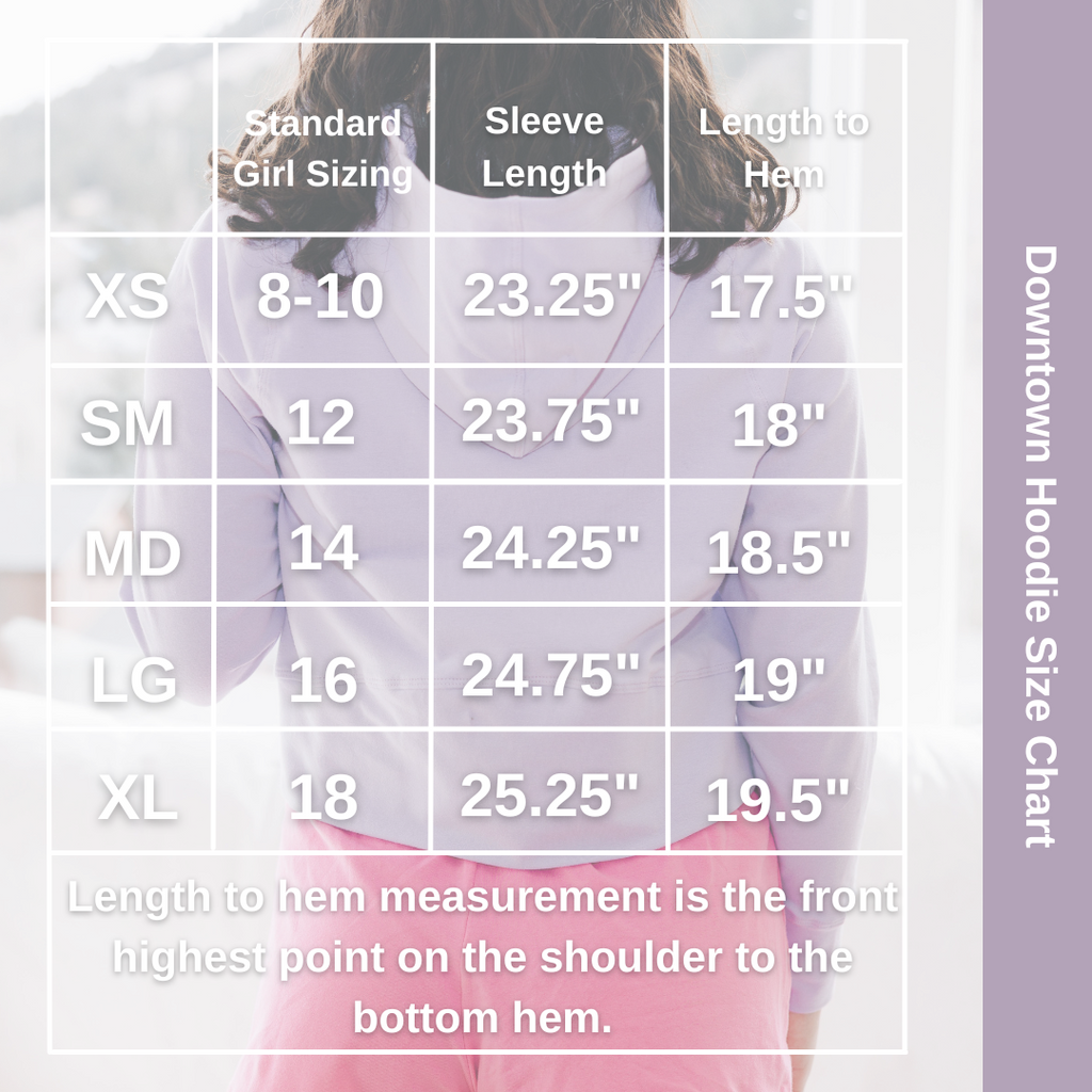 Cotton Hoodie Size Chart