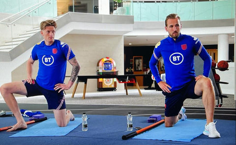 Jordan Pickford and Harry Kane training in front of our jukebox and ping pong table